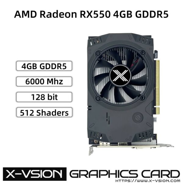 Copper Rx550 X-VSION Radeon RX550 4GB GDDR5 GRAPHICS CARD - X GRAPHICS