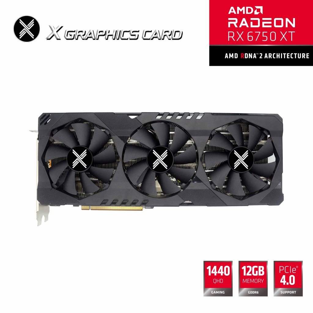 グラフィックカード Radeon RX 6750 XT 12GB Radeon RX 6750 XT 12GB GDDR6 GRAPHICS CARD - X-VSION GRAPHICS CARD