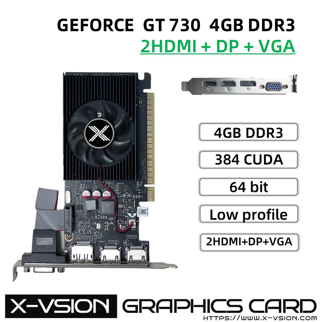 X-VSION GT 730 4GB 2HDMI+DP+VGA Ports 2 X-VSION GT 730 4GB 2HDMI+DP+VGA Ports - Image 2