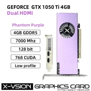X-VSION GTX 1050 Ti Dual HDMI 4GB GDDR5 Low Profile Phantom Rurple Series