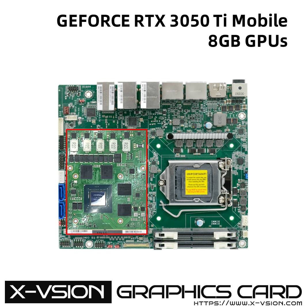 X-VSION MXM Embedded Module RTX 3050 Ti M 8GB giving a warm bright light 13 RTX3050TIEP173B03