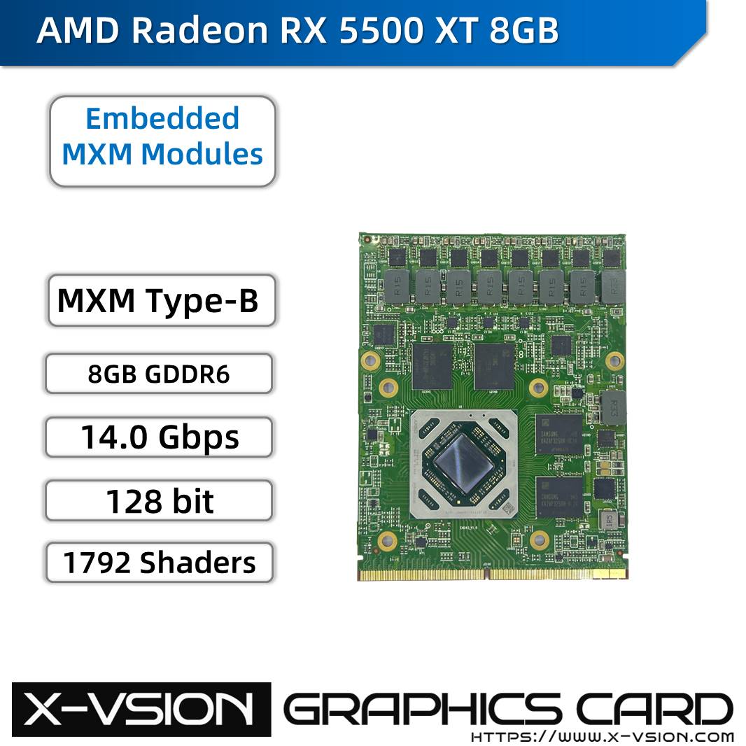 X-VSION MXM Embedded ModuleAMD Radeon RX 5500 XT  8GB GDDR6