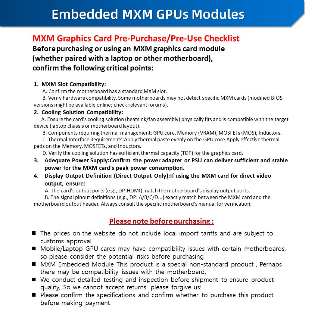 X-VSION MXM Embedded ModuleAMD Radeon RX 5500 XT 8GB GDDR6 11 RX5500XTMXM09