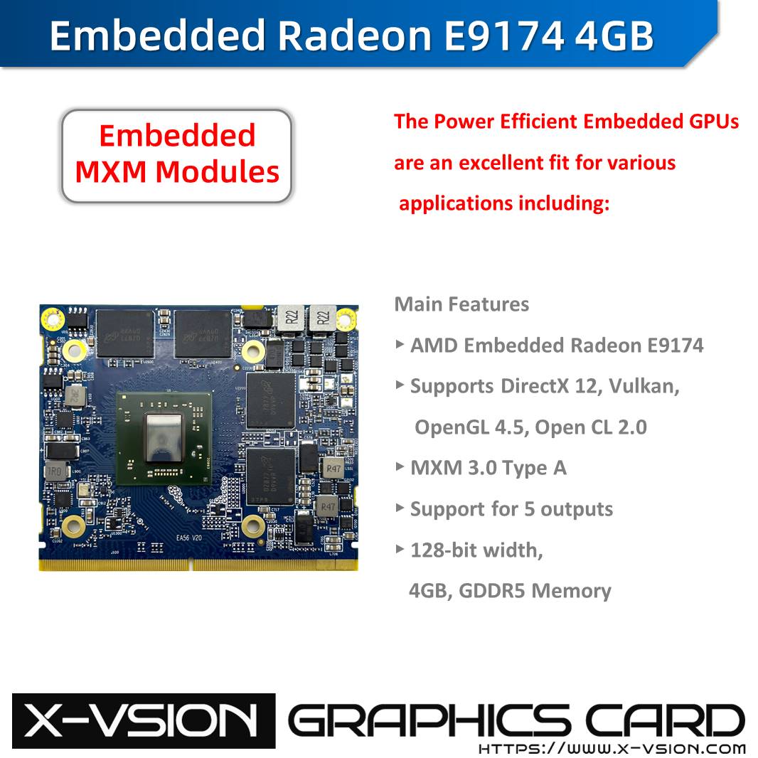 X-VSION MXM Embedded Module AMD Power Efficient Embedded Radeon E9174 4G GDDR5 2 X-VSION MXM Embedded Module AMD Power Efficient Embedded Radeon E9174 4G GDDR5 - Image 2