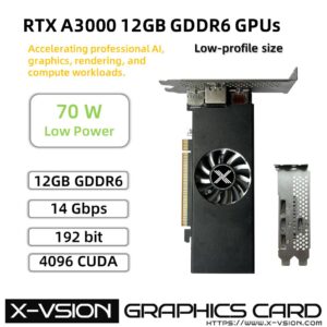 Home 4 X-VSION RTX A3000 12GB GDDR6 Professional card low Profile Size
