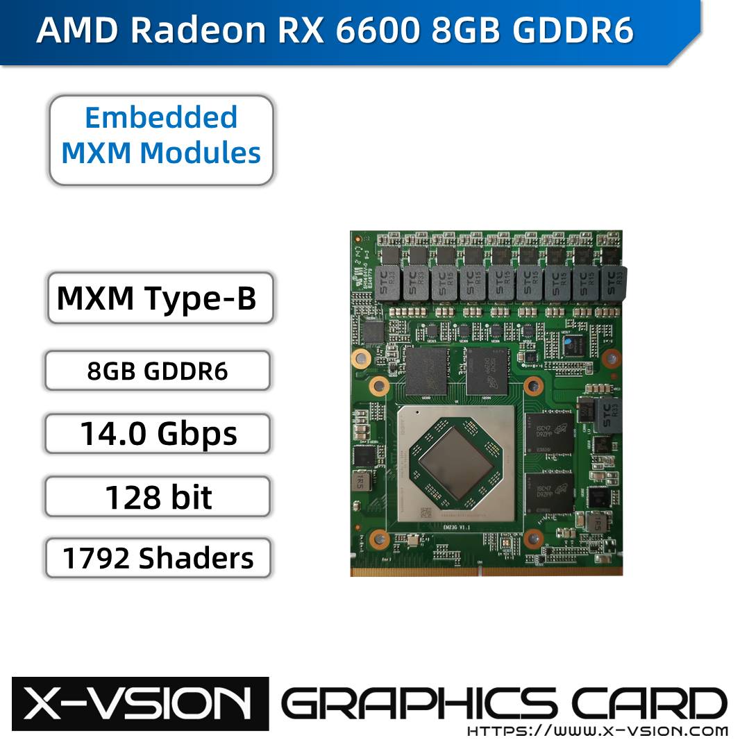 X-VSION MXM Embedded Module AMD Radeon RX 6600  8GB